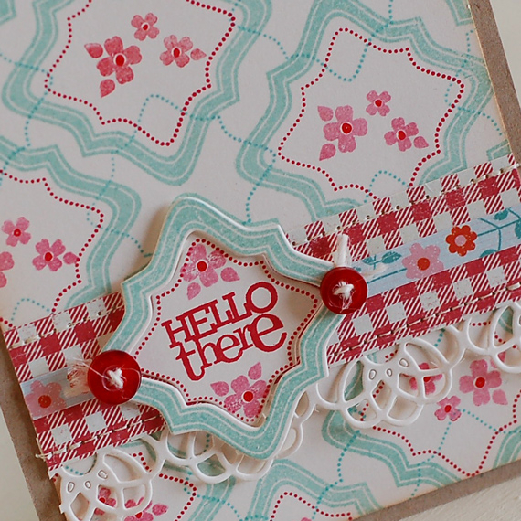 Stamps:  Framed Out #2, Tag-its #5<br />
Ink:  Aqua Mist, Hawaiian Shores, Hibiscus Burst, Pure...