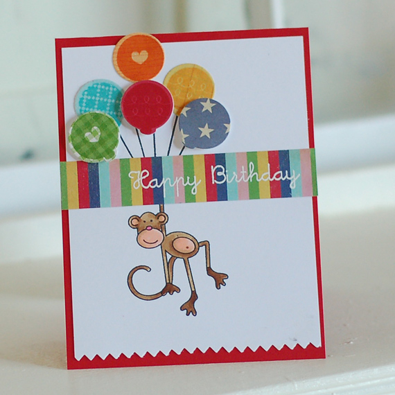 Stamps:  Hear-2-Heart #2, Tremendous Treats: Birthday<br />
Ink:  New Leaf, Pure Poppy,...