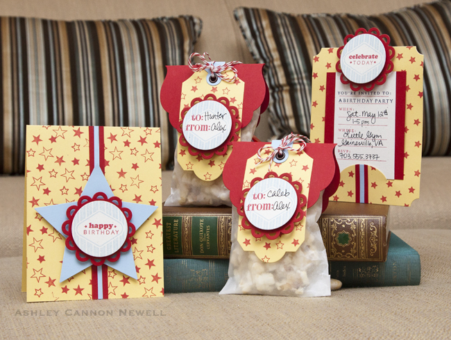 Supplies<br />
<br />
Stamps: 2012 Birthday Tags + Table Service<br />
Ink: Pure Poppy +...