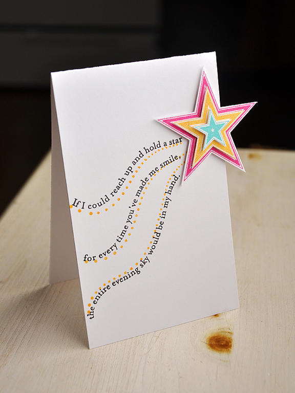 Stamps: Super Stars<br />
Ink: True Black, Raspberry Fizz, Summer Sunrise &amp; Hawaiian...