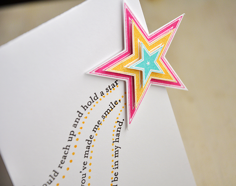 Stamps: Super Stars<br />
Ink: True Black, Raspberry Fizz, Summer Sunrise &amp; Hawaiian...