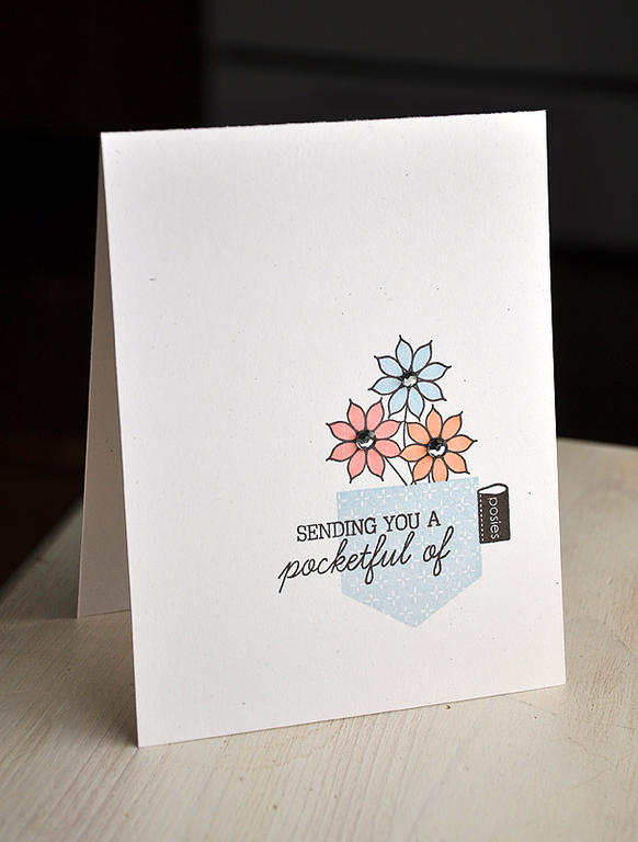 Stamps: Back Pocket Basics<br />
Ink: Spring Rain &amp; Smokey Shadow<br />
Cardstock: Rustic...