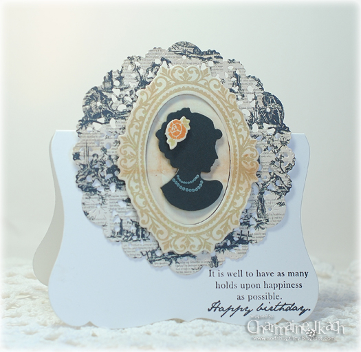SUPPLIES USED:  Stamps- Simply Jane (Papertrey Ink); Ink- Onyx Black (Versafine), Vintage Cream,...