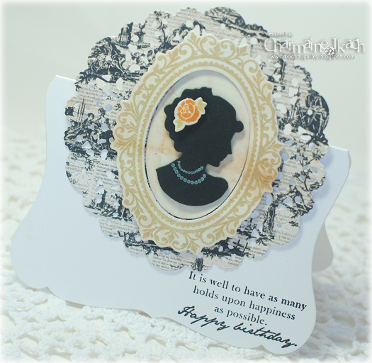 SUPPLIES USED:  Stamps- Simply Jane (Papertrey Ink); Ink- Onyx Black (Versafine), Vintage Cream,...