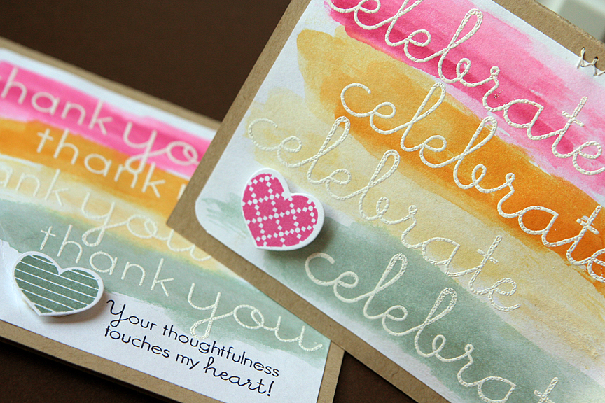 Stamps: Think Big Favorites #15, Heart-2-Heart #3<br />
Ink: Raspberry Fizz, Summer Sunrise,...