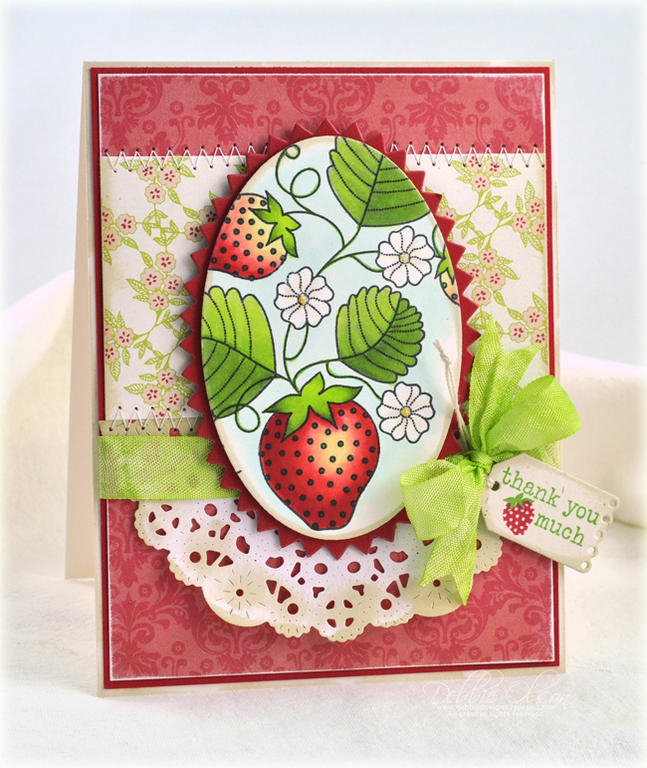 Stamps: Strawberry Patch and Strawberry Patch Sentiments<br />
Ink: Pure Poppy, New Leaf,...