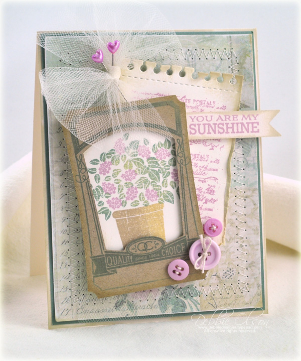 Stamps: Garden Variety II,  Framed Out #3, Background basics: Postmarks<br />
Cardstock: Ocean...