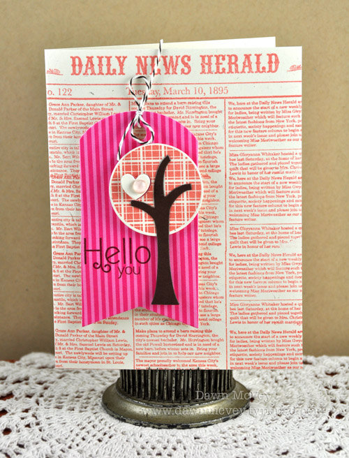 Paper: rustic cream, dark chocolate, raspberry fizz pattern pack<br />
Stamps: Trendy Tree...