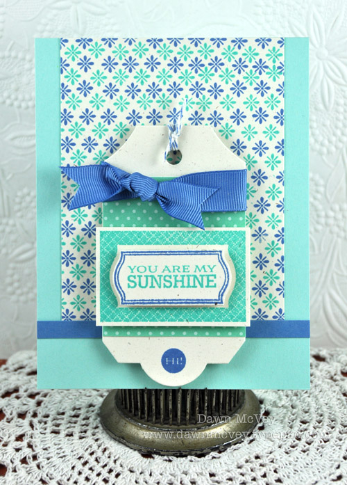 Paper: rustic cream, aqua mist, blueberry sky, aqua mist pattern pack<br />
Stamps: Framed Out...