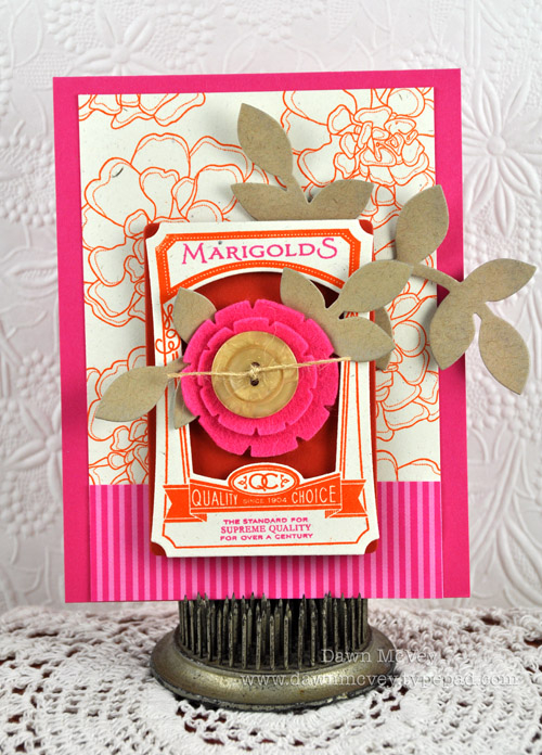 Paper: rustic cream, terracotta tile, raspberry fizz, kraft<br />
Stamps: Garden Variety II,...