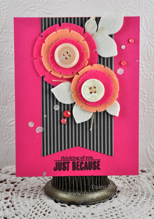 Paper: raspberry fizz, smokey shadow pattern pack<br />
Stamps: Tagged Sentiments<br />
Ink:...