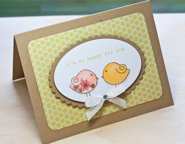 Happy Birds<br />
<br />
Stamps- Tweet Talk<br />
Ink- Dark Chocolate, Spring Moss<br />...