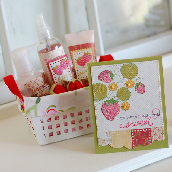 Stamps:  Strawberry Patch and Strawberry Patch Sentiments<br />
Ink:  True Black, New Leaf,...