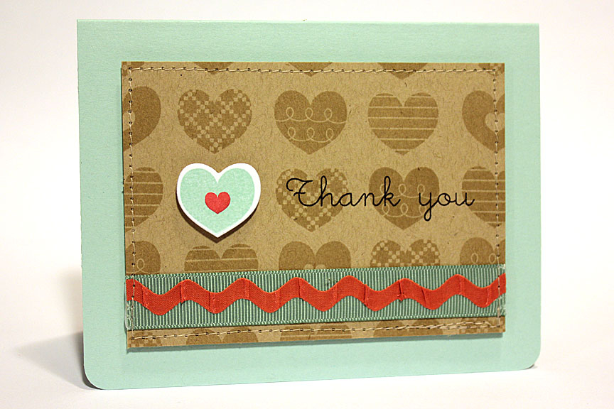 stamps: Heart-2-Heart #3<br />
<br />
ink: True Black, Classic Kraft, Aqua Mist, Pure Poppy<br...