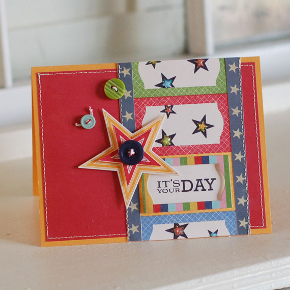 Stamps:  Framed Out #3, Super Stars<br />
Ink:  True Black, New Leaf, Pure Poppy, Summer...