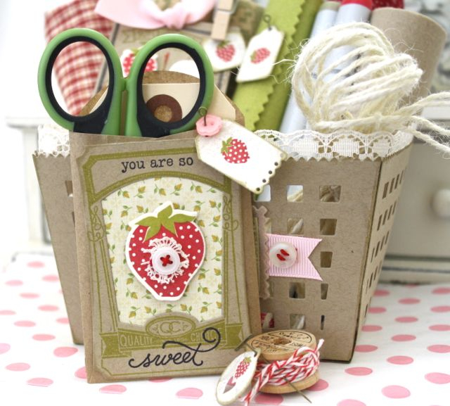 Papertrey Ink Supplies Used:<br />
Stamps:<br />
Strawberry Patch and Sentiments, Garden...