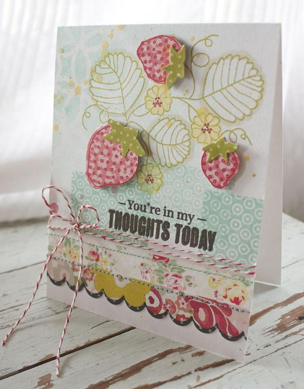 Stamps:Strawberry Patch &amp; Sentiments, Tagged Sentiments<br />
Ink<img...