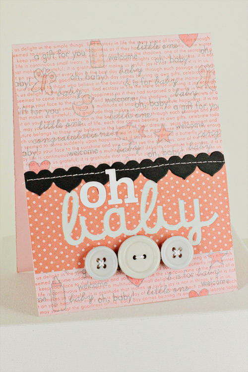 Stamps: Baby Face, BB: Text Style II<br />
Cardstock: Smokey Shadow, Soft Blush, Soft Stone<br...