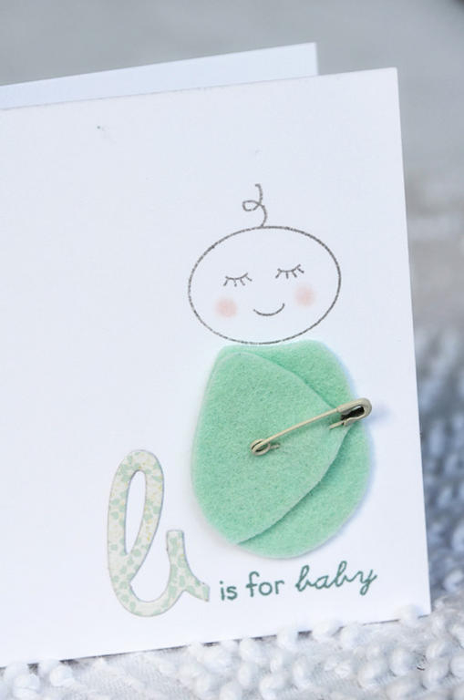 {B is for Baby} card<br />
<br />
Stamps - Baby Face<br />
Die - Script Alphabet<br />...