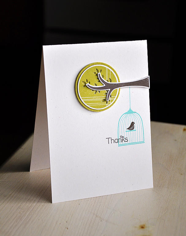 Stamps: Trendy Tree Tops &amp; Love Birds<br />
Ink: Smokey Shadow, Simply Chartreuse &amp;...