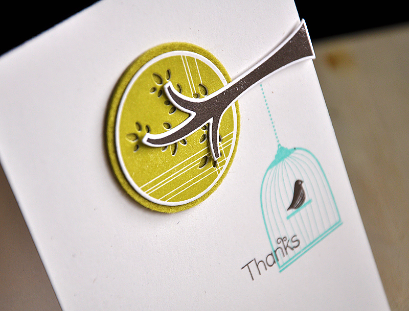 Stamps: Trendy Tree Tops &amp; Love Birds<br />
Ink: Smokey Shadow, Simply Chartreuse &amp;...