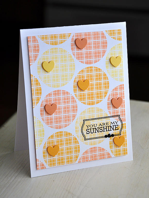 Stamps: Trendy Tree Tops &amp; Framed Out #3<br />
Ink: Melon Berry, Summer Sunrise, Harvest...