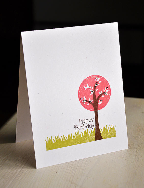 Stamps: Hanging Out &amp; Trendy Tree Tops<br />
Ink: Simply Chartreuse, Berry Sorbet &amp;...
