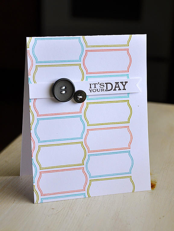 Stamps: Framed Out #3<br />
Ink: Hawaiian Shores, Melon Berry, Simply Chartreuse &amp; Smokey...