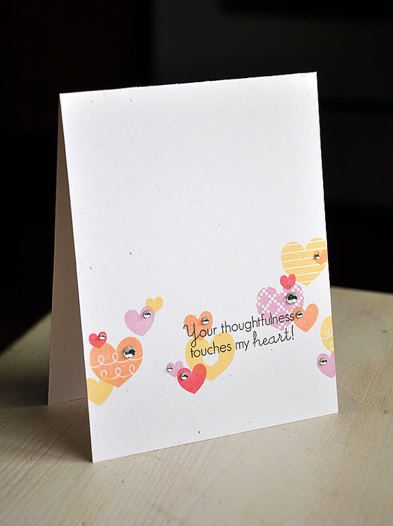 Stamps: Heart-2-Heart #3<br />
Ink: Lavender Moon, Harvest Gold, Berry Sorbet, Smokey Shadow...