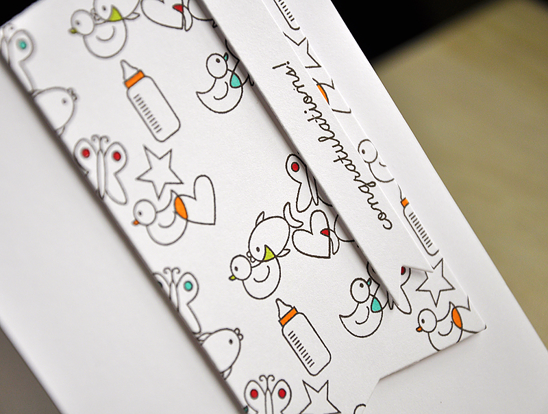 Stamps: Baby Face<br />
Ink: Smokey Shadow<br />
Cardstock: White<br />
Accessories: Copic...