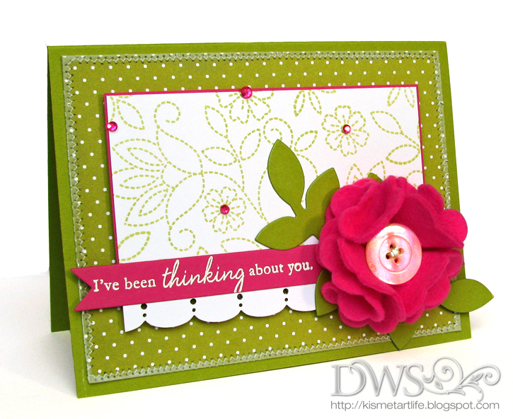 Stitches and Swirls w/Felt flower