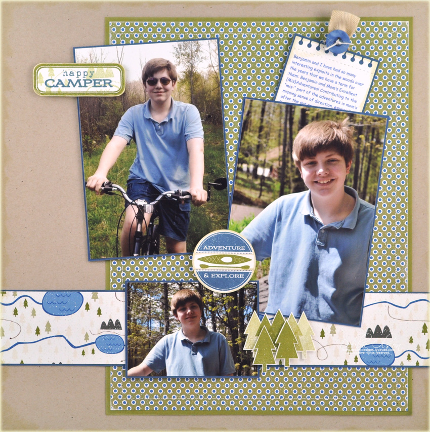 Stamps: Summer Camp<br />
Cardstock 12&quot; x 12&quot; Kraft (SU); all others PTI: Enchanted...