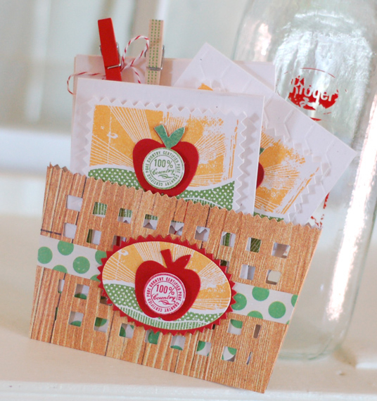 Stamps:  On the Farm, Label Basics<br />
Ink:  Summer Sunrise, New Leaf, Pure Poppy<br />...