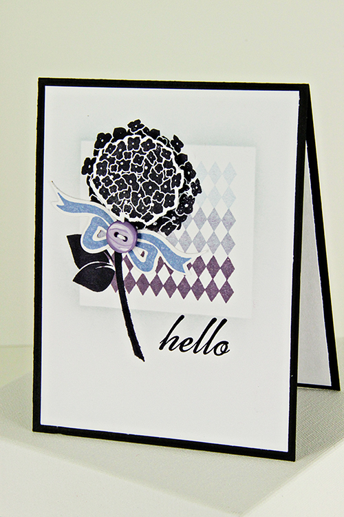 Happy Hydrangeas<br />
<br />
Stamps: Happy Hydrangeas, A Little Argyle<br />
Ink: Spring...