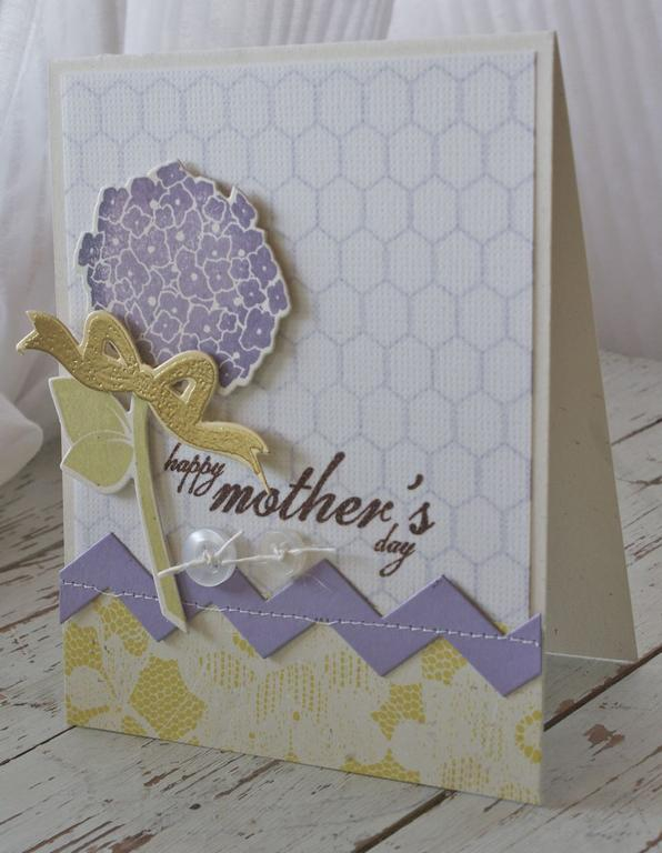 Stamps:Happy Hydrangeas, Background Basics: Farm &amp; Barn<br />
Ink:Winter Wisteria, Spring...