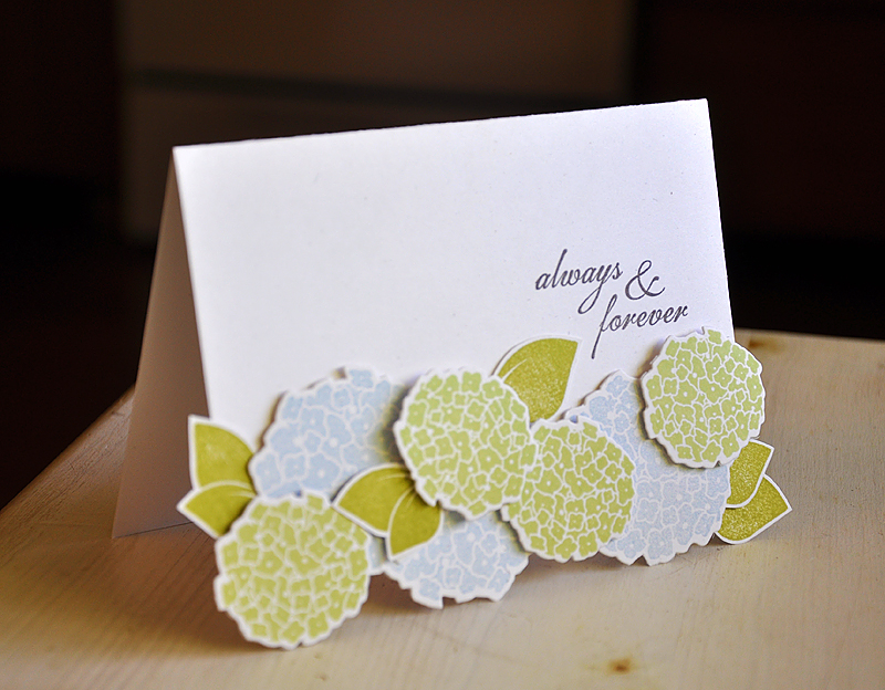 Stamps: Happy Hydrangea<br />
Ink: Spring Rain, Spring Moss, Simply Chartreuse &amp; Smokey...