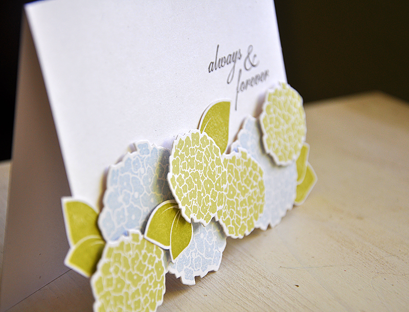 Stamps: Happy Hydrangea<br />
Ink: Spring Rain, Spring Moss, Simply Chartreuse &amp; Smokey...