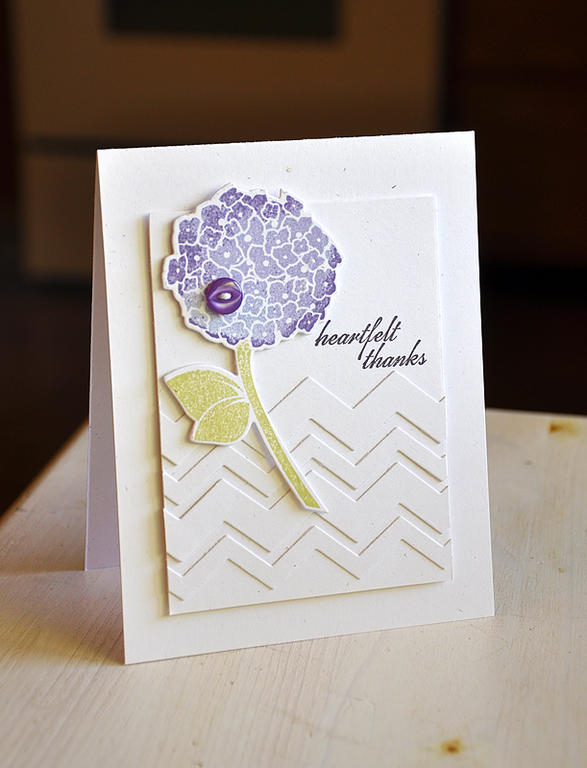 Stamps: Happy Hydrangea<br />
Ink: Winter Wisteria, Plum Pudding &amp; Smokey Shadow<br />
CS:...