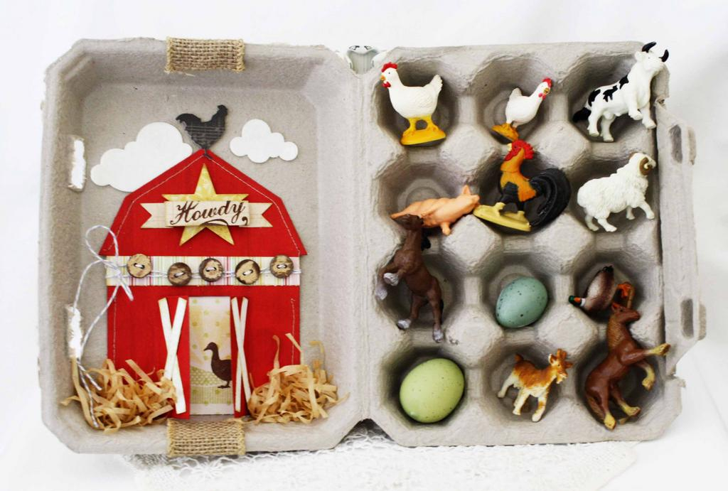 Papertrey Ink Supplies Used:<br />
Stamps:<br />
On the Farm, Background Basics:  Farm &amp;...