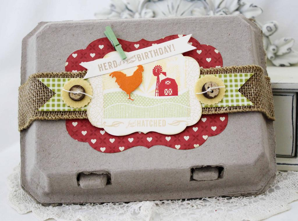 Papertrey Ink Supplies Used:<br />
Stamps:<br />
On the Farm, Background Basics:  Farm &amp;...