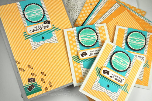 Paper: rustic cream, hawaiian shores, dark chocolate, summer sunrise pattern pack, dearest...