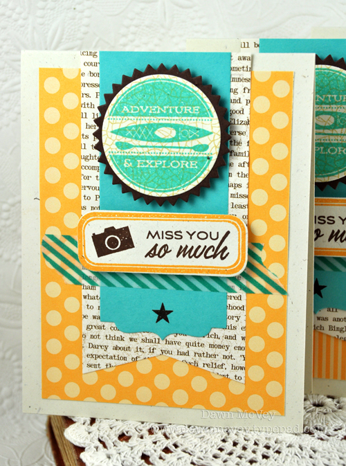 Paper: rustic cream, hawaiian shores, dark chocolate, summer sunrise pattern pack, dearest...