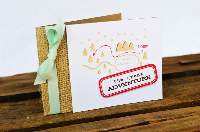 {Great Adventure} card<br />
<br />
Stamps - Summer Camp <br />
CS - White, Kraft<br />
Ink...