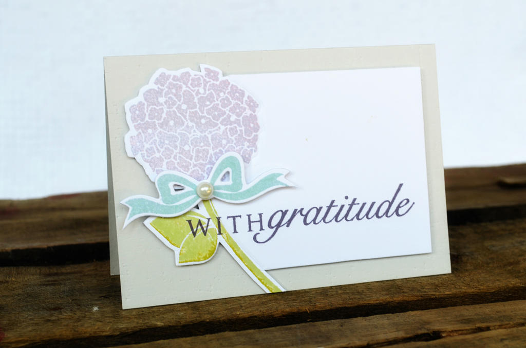 {With Gratitude} card<br />
<br />
Stamps - Happy Hydrangea<br />
Dies - Happy Hydrangea<br...