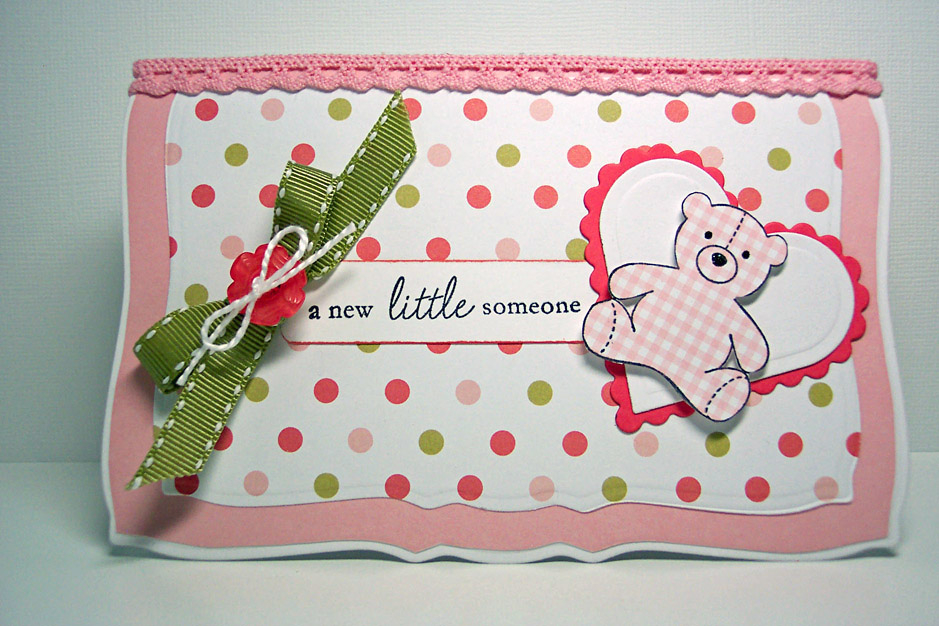 Baby Button Bits, Polka Dot Parade paper, Spellbinders dies