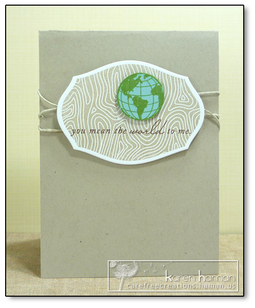 Supplies<br />
Stamps: Masculine Motifs, Wood Mats (PTI);<br />
Colors: Crumb, Baja, Limeade...