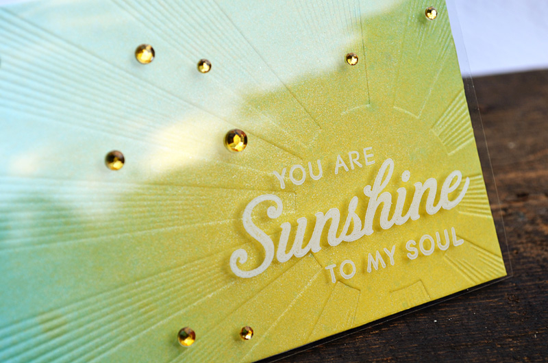 Stamps - Hello Sunshine<br />
CS - White, Clear<br />
Ink - StazOn Opaque Cotton White,...