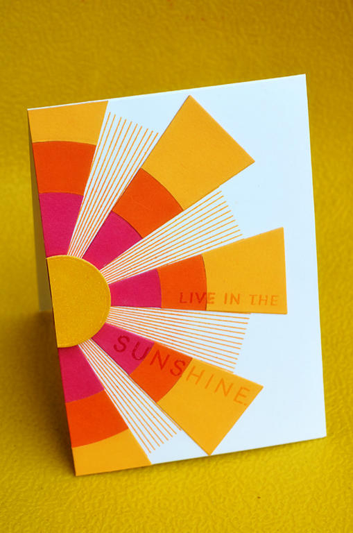 Stamps - Hello Sunshine<br />
CS - White, Raspberry Fizz, Orange Zest, Summer Sunrise<br />...