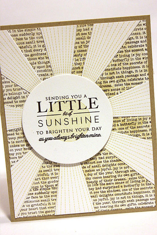 stamps: Hello Sunshine, Background Basics: Text Style II<br />
<br />
ink: Smokey Shadow, Fine...