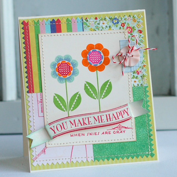 Stamps:  We Go Together, Flower Fusion #12, Lovely Layers<br />
Ink:  Pure Poppy, Raspberry...